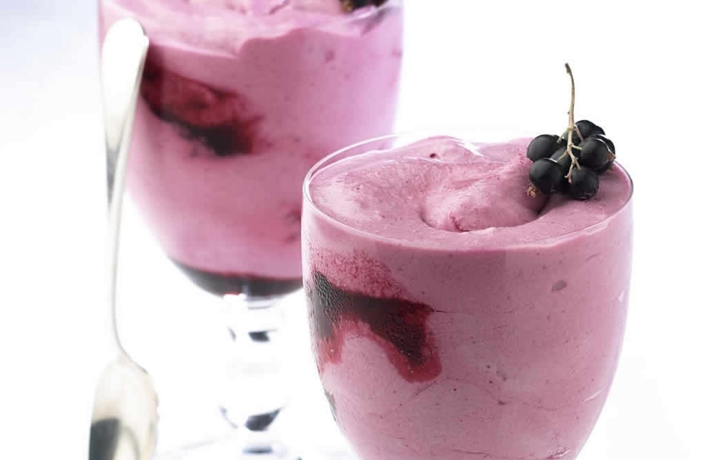 Blackcurrant mousse with wine jelly and chocolate sponge