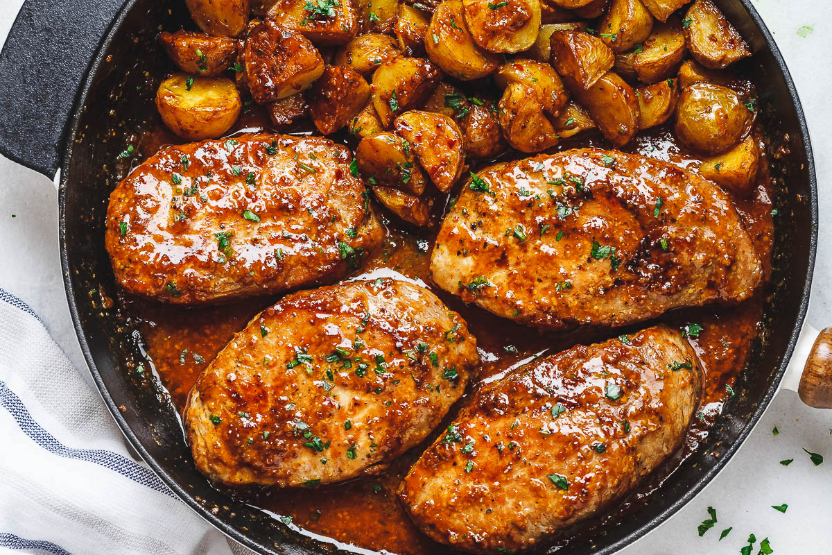 Honey-Mustard Glaze to pork