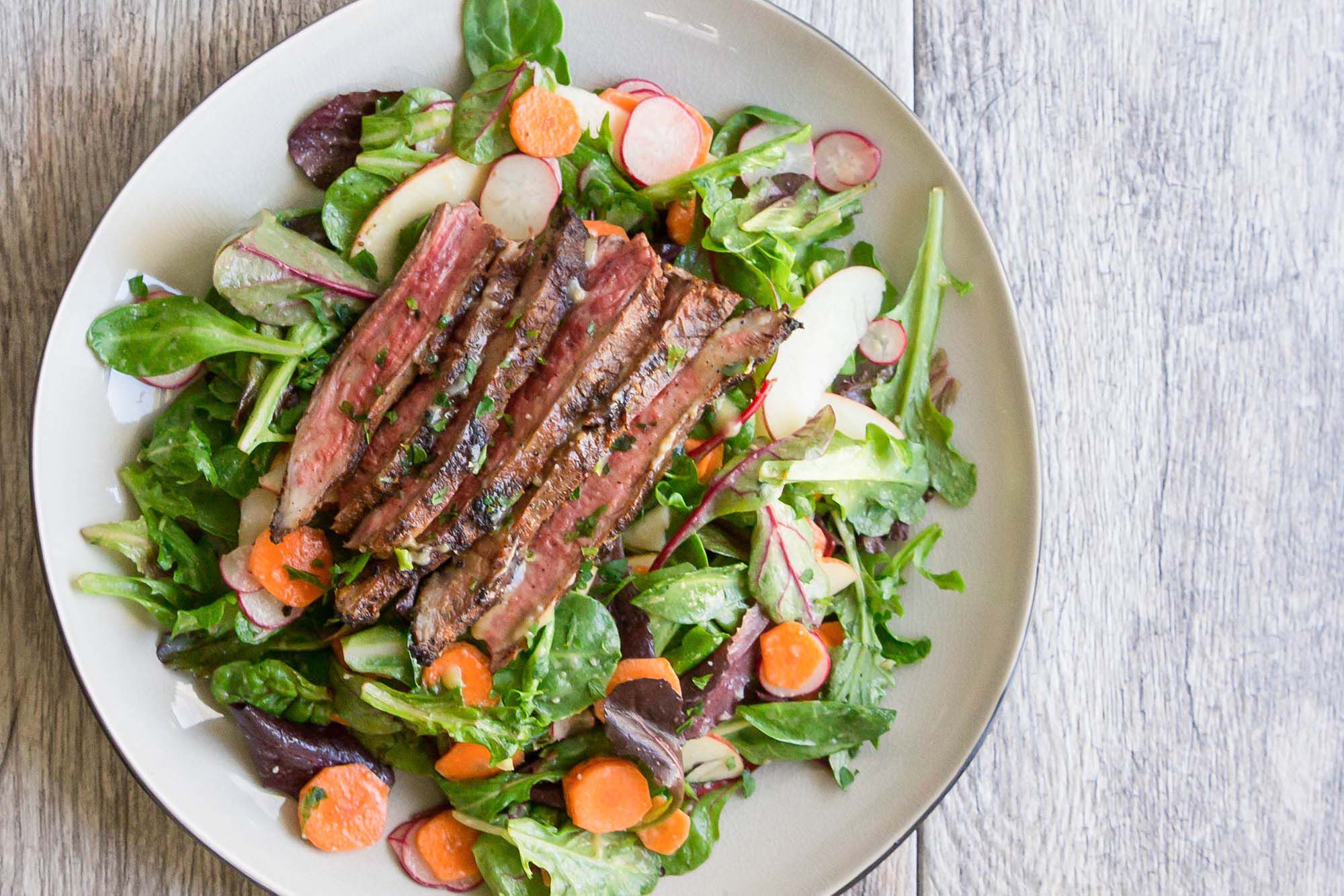 Roast Beef Salad with Miso Dressing