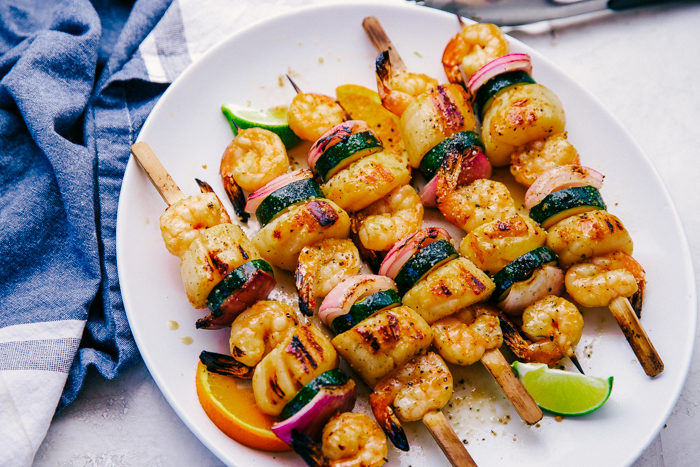 BBQ recipe : Shrimp and Scallop Skewers